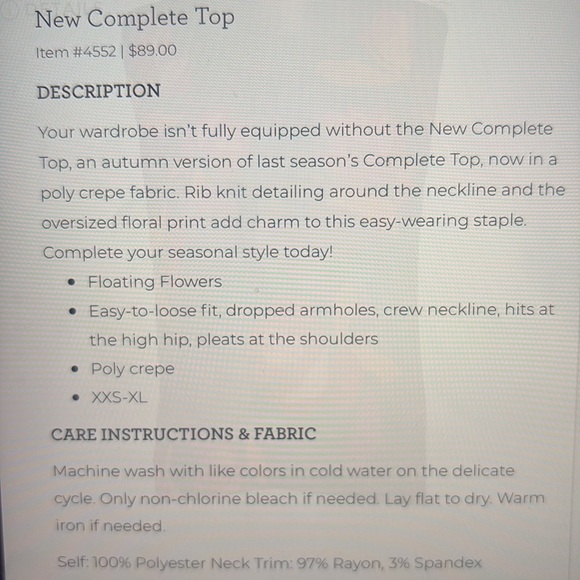 NWT CAbi New Complete Top Size Small - Picture 4 of 9